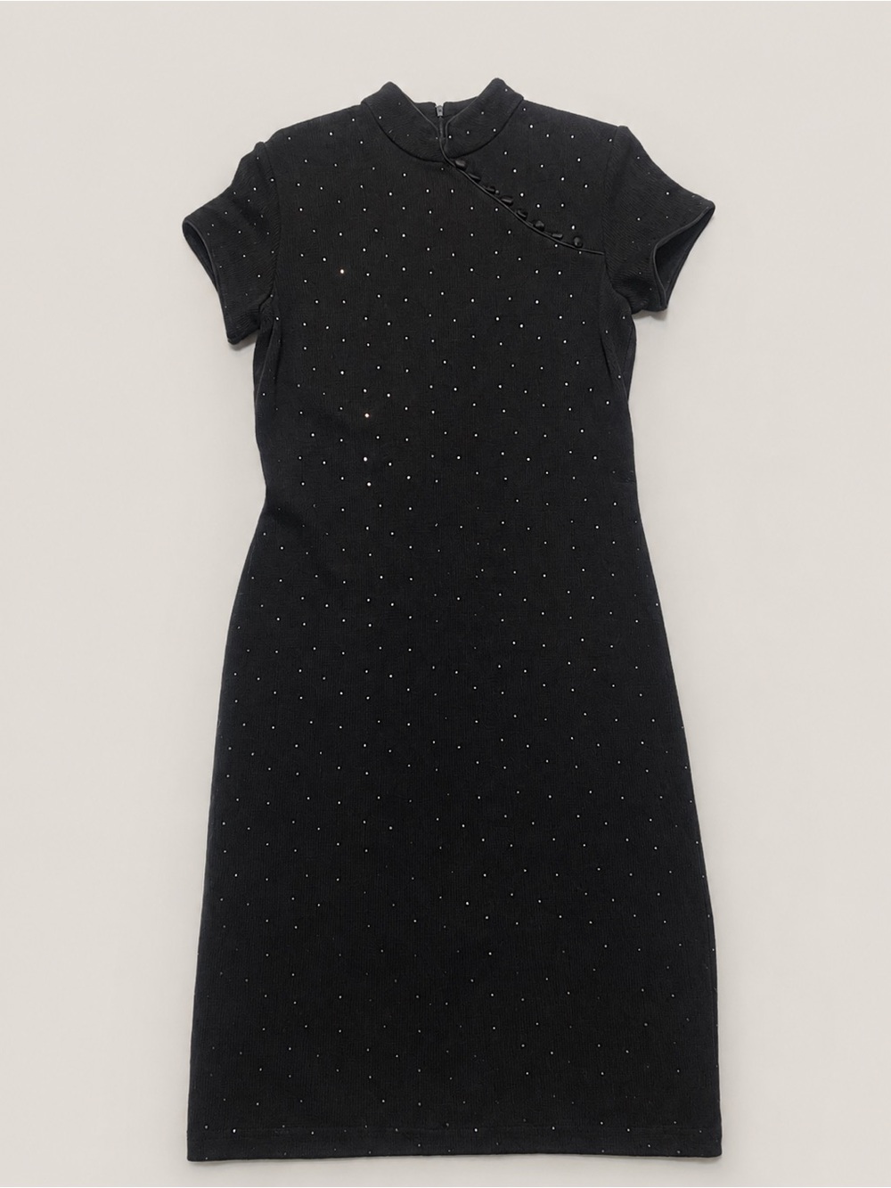ST. JOHN Evening by Marie Gray Black Caviar Knit Dress Size 6 Timeless Classy - Picture 4 of 10